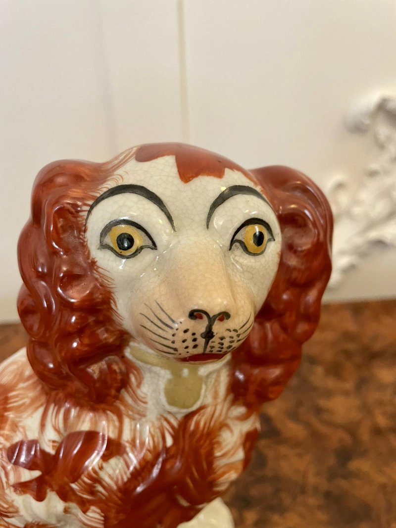 Pair of Antique Victorian Staffordshire Dogs - Image 8